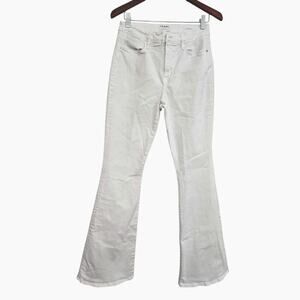 FRAME Le High Flare White Denim Womens Jeans 30 stretch high waisted bootcut